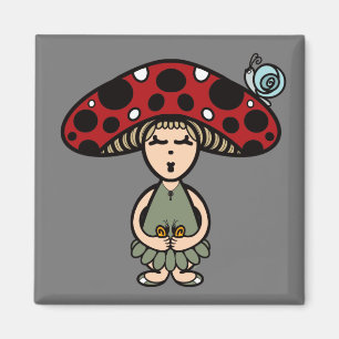 Pille~ Pilz- und Schneckenprinzessin Magnet
