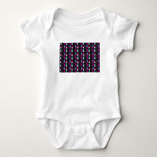 Pillen mit rosa Glitzer Baby Strampler (Vorderseite)