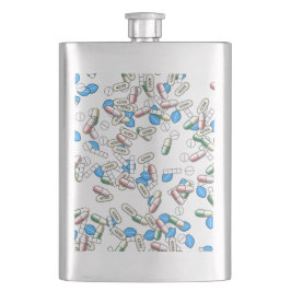 Pillen-Sprinkles-Muster Flachmann