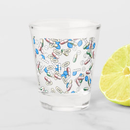 Pillen Streumuster Schnapsglas