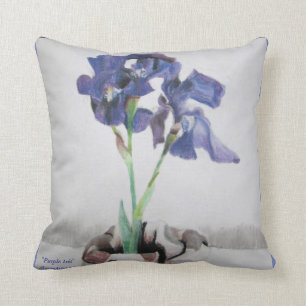 Pillow, 16x16 mit "lila Iris" durch ALarsenArtist Kissen