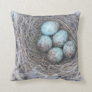 Pillow Bird's Nest Fotografy Nature Eggs Kissen