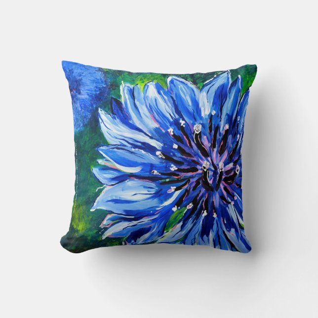 Pillow: Blue Batchelor Button Kissen (Vorderseite)