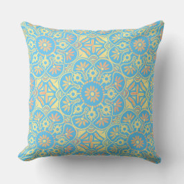 Pillow Boho Medallion gelb-hellblau Kissen