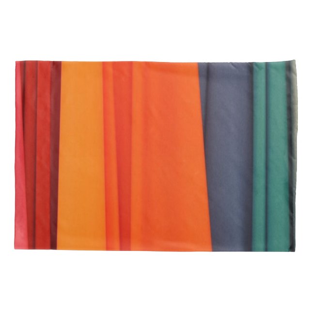 Pillow Case Blue Orange Red Kissenbezug (Rückseite)