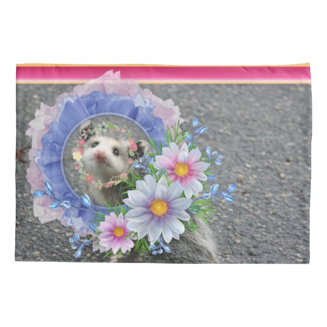 Pillow Case Opossum Floral Kissenbezug (Rückseite)