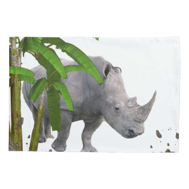 Pillow Case Rhinoceros Kissenbezug (Rückseite)