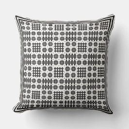 Pillow, Cushion Welsh TapestPattern Schwarz Kissen