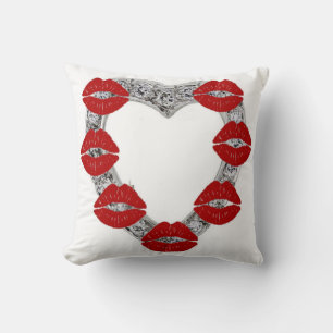 Pillow Diamond Herz mit Kisses Kissen