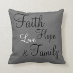 Pillow - Faith Hope Liebe Family Kissen<br><div class="desc">Kissen - Liebe der Hoffnung des Glaubens.</div>