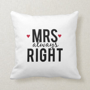 Pillow Frau immer Rechtentwurf mit roten Herzen Kissen