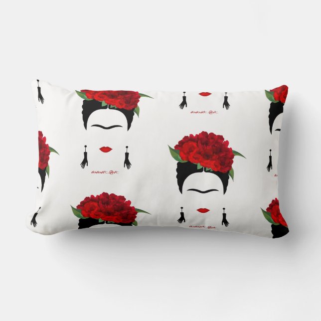 Pillow Frida Kahlo für Wohngestaltung, mexikanisch Lendenkissen (Vorderseite)