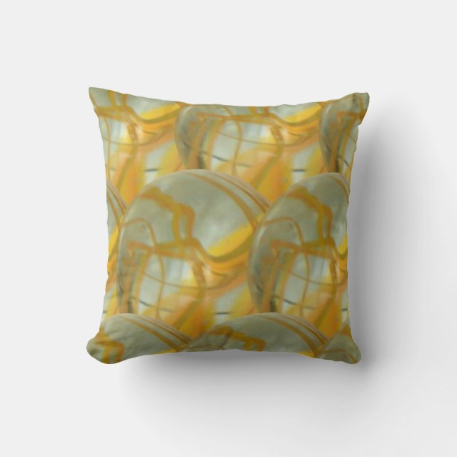 Pillow - Glasmarben mit Orangenvenen Kissen (Vorderseite)