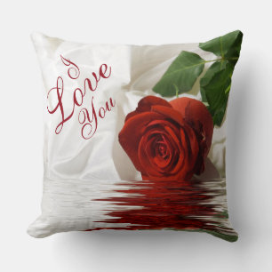 Pillow Grade A Cotton Throw Kissen/Rote Rose Kissen