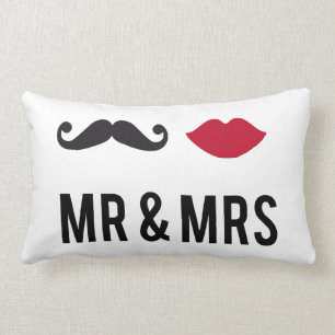 Pillow Herrn und Frau mit dem Schnurrbart und den Lendenkissen