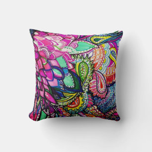 Pillow Hummingbird Zen Tangle von Michele Zurück Kissen
