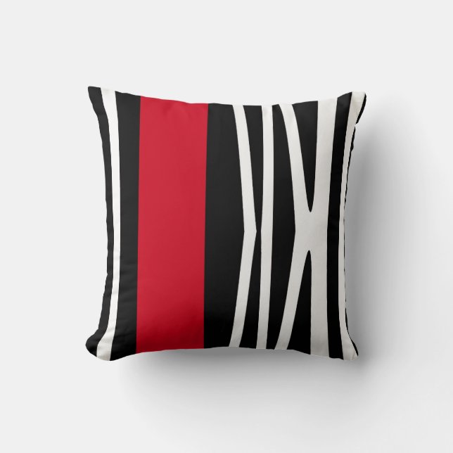 Pillow in der modernen abstrakten Art, Schwarzes, Kissen (Vorderseite)