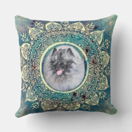 Pillow mit Kees auf bluegreen mandala Kissen
