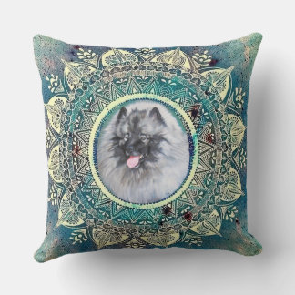Pillow mit Kees auf bluegreen mandala Kissen