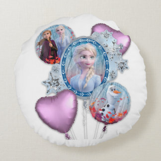 pillow of anna and elsa circular rundes kissen