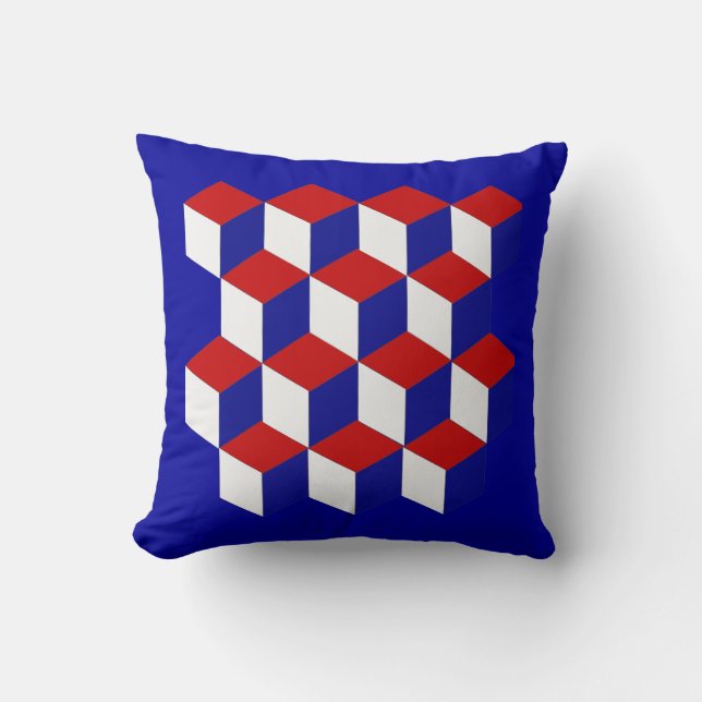Pillow - Optische Illusionsblöcke Kissen (Vorderseite)