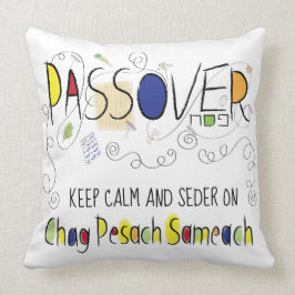 Pillow Passover 20 x 20 Chag Pesach Sameach Kissen