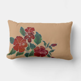 Pillow - Red Hibiskus Blume Lendenkissen