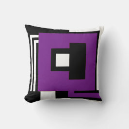 Pillow Schwarzes, weißes u. Lila in der Kissen