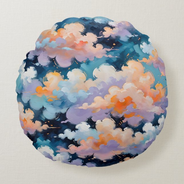 Pillow Talk Rundes Kissen (Vorderseite)