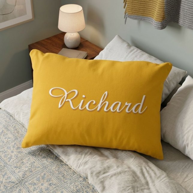 pillow yellow solid simple dekokissen (Von Creator hochgeladen)