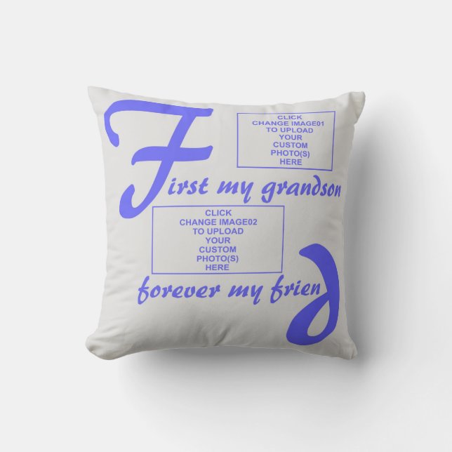 pillowBurst von Blauem-Für immer mein Enkel Kissen (Vorderseite)