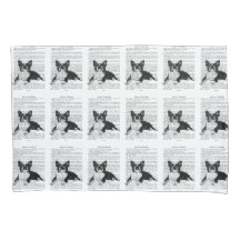 PILLOWCASE - BOSTON TERRIER- STANDARDGRÖSSE