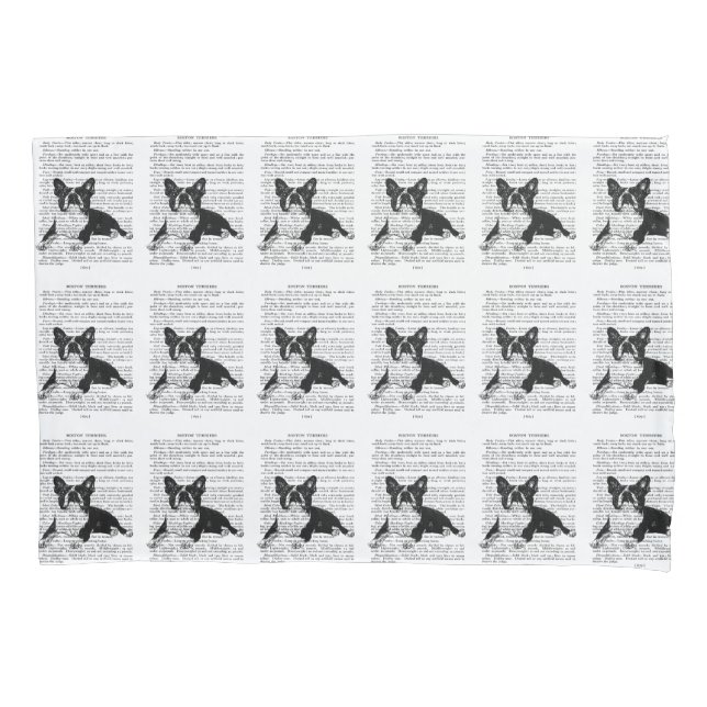 PILLOWCASE - BOSTON TERRIER- STANDARDGRÖSSE KISSENBEZUG (Vorderseite)