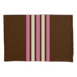 Pillowcase (braun, rosa und creme) kissenbezug
