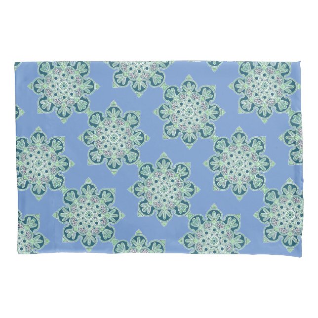 PillowCase, grüner Medallions-Kissenfall Kissenbezug (Vorderseite)