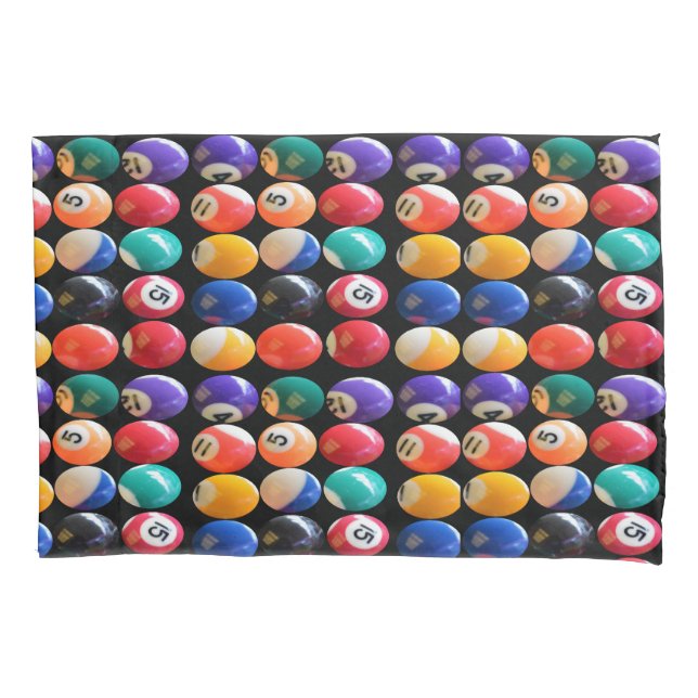 Pillowcase mit nummerierten und farbigen Eightball Kissenbezug (Vorderseite)