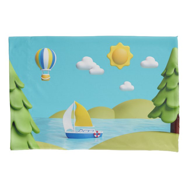 Pillowcase : Sonnenaufgang über dem Rücken Kissenbezug (Vorderseite)