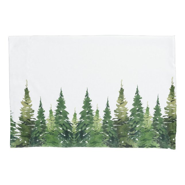 Pillowcase - Wasserfarbenwald Kissenbezug (Vorderseite)