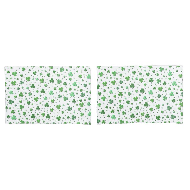 Pillowcases - Duschen von Kleeblättern Kissenbezug (Vorderseite-Set)