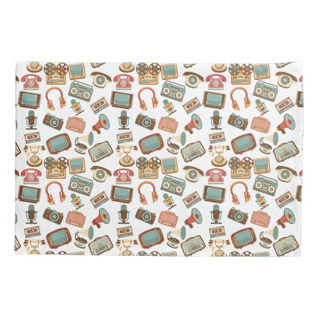 Pillowcases für Retro Media Patches Kissenbezug (Rückseite)