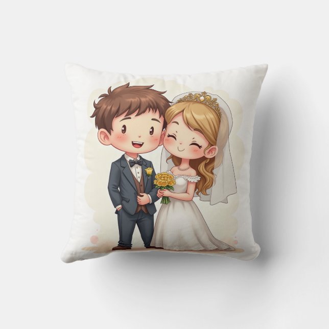 Pillows-Kissen zum Hochzeitstag Kissen (Rückseite)