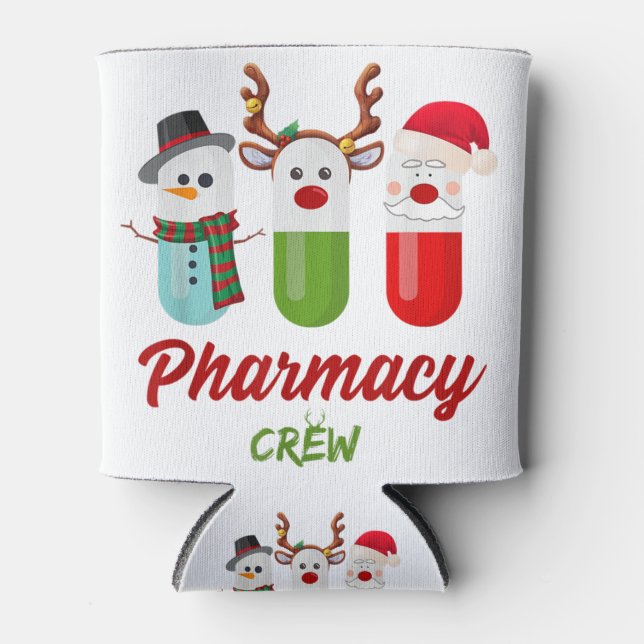 Pills Snowman Rentier Santa Claus Pharma Crew c Dosenkühler (Vorderseite)