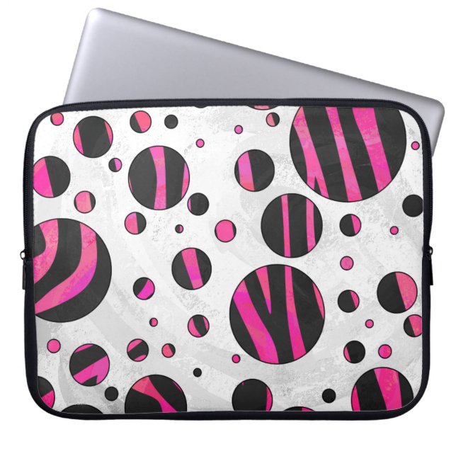 Piloka Dot Zebra Laptopschutzhülle (Vorderseite)