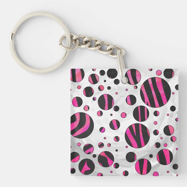 Piloka Dot Zebra noir et rose chaud (Devant)