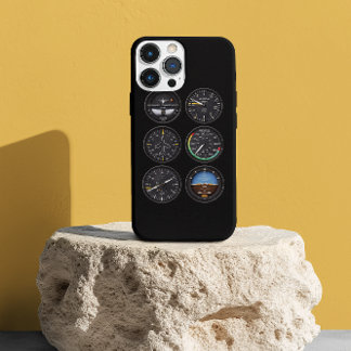 Pilot Airplane cockpit dash Instruments Aviation iPhone 14 Hülle