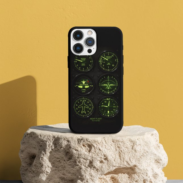 Pilot Airplane Night Flight Instruments Aviation iPhone 14 Hülle (Von Creator hochgeladen)