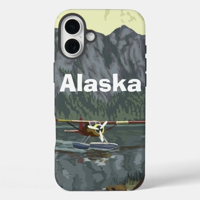 Pilot Alaska Flugzeug iPhone 16 Plus Hülle (Rückseite)