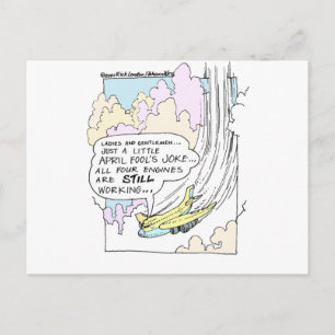 Pilot Aprilscherz Cartoon Lustige Geschenke & T-Sh Postkarte