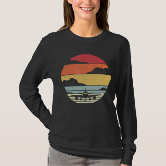 Pilot auf Flugzeugstil T-Shirt