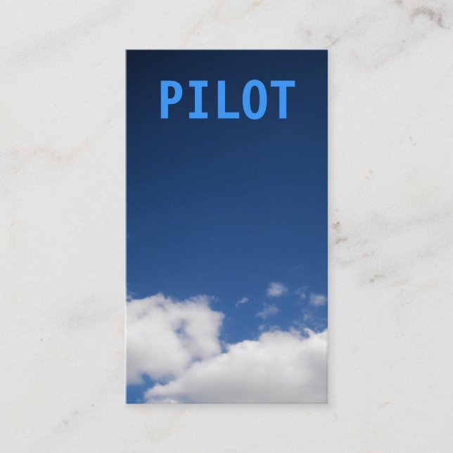 Pilot Clouds Business Card Visitenkarte (Vorderseite)